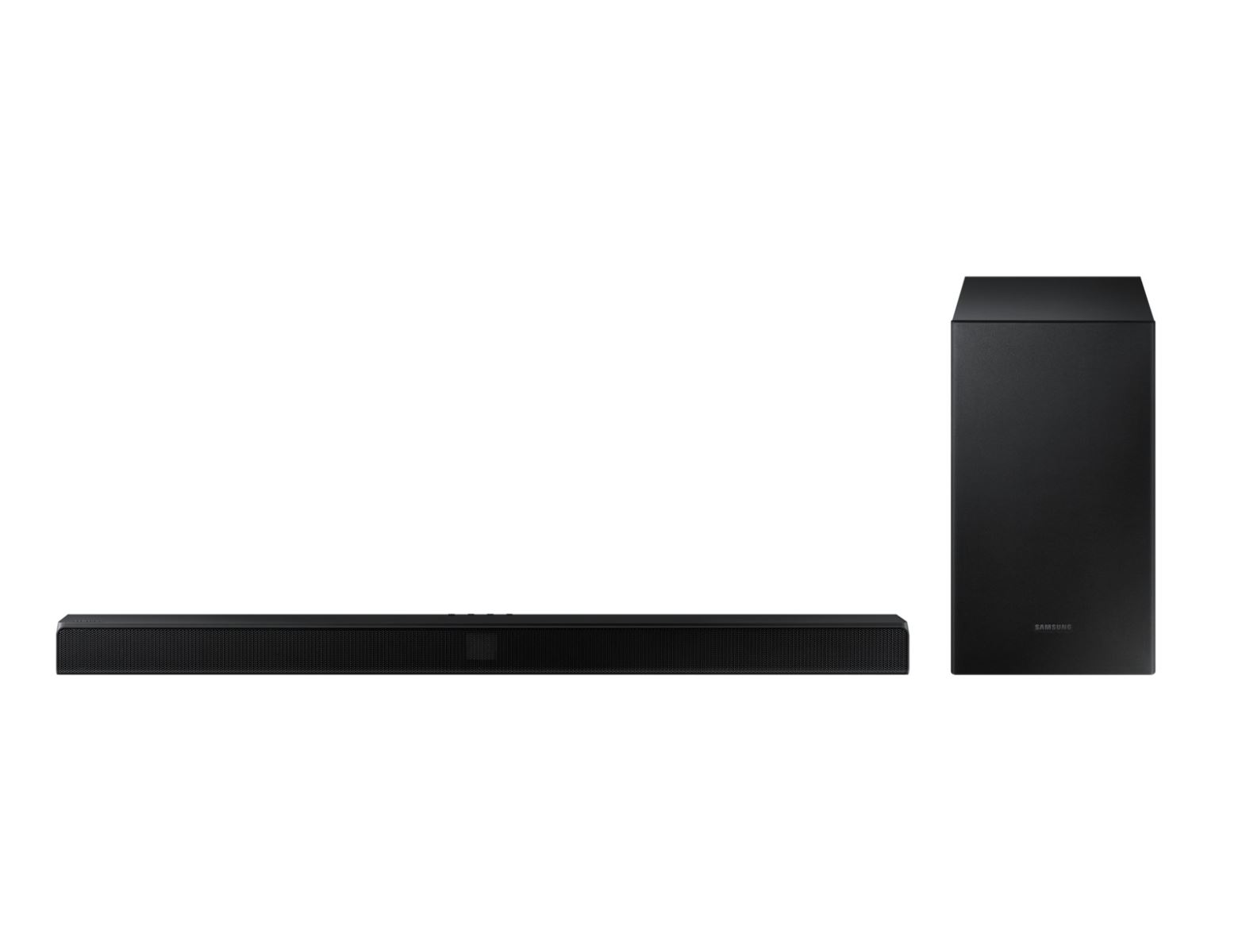 Soundbar Samsung HW-T530, 290 W, 2.1 canale, Subwoofer wireless, Bluetooth, Negru