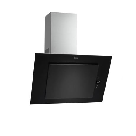 Hotă decorativă perete Teka DVT 680 BLACK, Capacitate maximă extractie 730 m³/h, 3 trepte putere+Turbo, Filtre din aluminiu, Touch Control, Timer, 60 cm, Finisaj Cristal negru, 40483530 