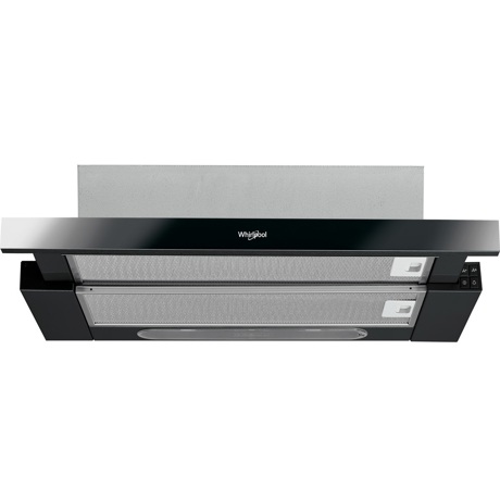 Hota Whirlpool AKR 750 G K, Incorporabila telescopica, 304 mc/h, 3 viteze, Control mecanic, 1 motor, 60 cm, Negru