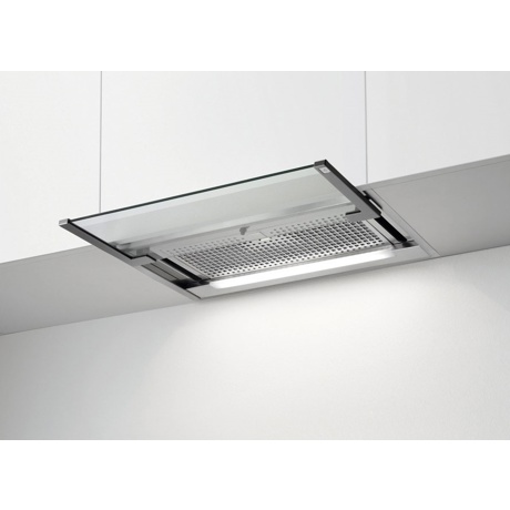 Hota telescopica AEG DPE5650G GlassOut, 60 cm, 1 motor, 603 mc/h, 3 viteze+ intensiv, Control electronic, Sticla