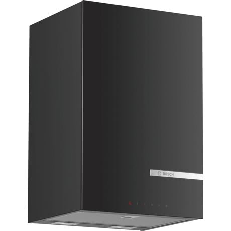 Hota Bosch DWI37JM60, Montare pe perete, 33 cm, 400 m³/h Intensiv, Afisaj digital cu TouchControl, Front sticla neagra, Design cub