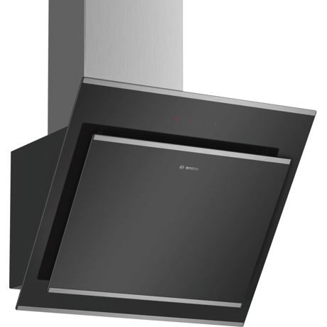 Hota Bosch DWK67IM60, absorbtie periferica, 660 mc/h Intensiv, TouchControl, 1 motor, 60 cm, Sticla neagra