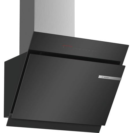 Hota Bosch DWK67JQ60, absorbtie periferica, 730 mc/h Intensiv, TouchControl, 1 motor, 60 cm, Sticla neagra