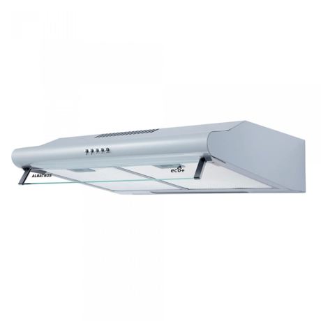 Hota traditionala Albatros H10A ECO+, Capacitate absorbtie 204.1 m³/h, 3 viteze, 1 motor, Filtru metalic, Tehnologie ECO+, Geam rabatabil, 60 cm, Alb