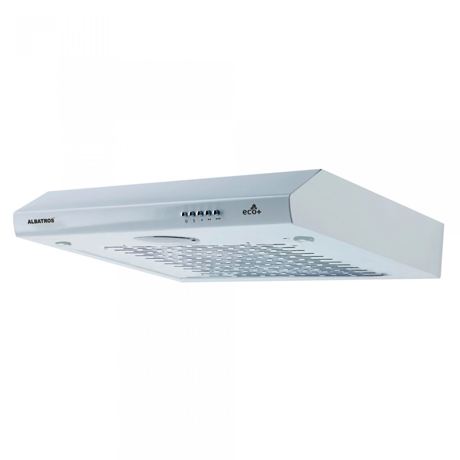 Hota traditionala Albatros H10P ECO+, Capacitate absorbtie 186.1 m³/h, 3 viteze, 1 motor, Filtru acrilic, Butoane frontale, 60 cm, Alb