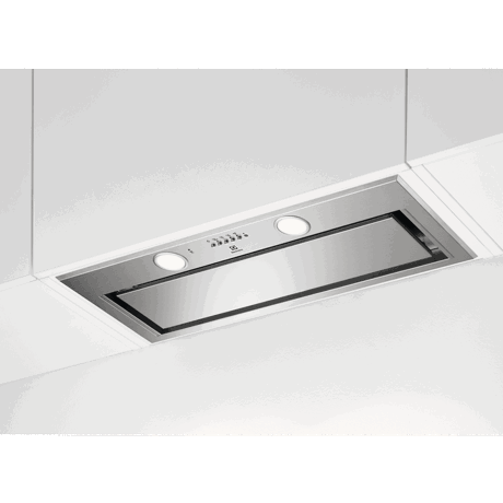 Hota incorporabila Electrolux LFG719X, Putere de absorbtie 700 mc/h (intensiv), 1 motor, 3 viteze + Intensiv, Conexiune Hob2Hood, 2 filtre de aluminiu, 80 cm, Inox