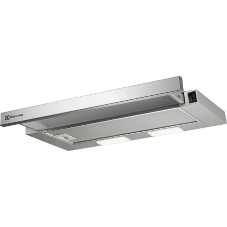 Hota Electrolux LFP226S, Telescopica incorporabila, 60 cm, 330 m³/h, 1 motor, 1 x Caseta aluminiu, 3 viteze, argintiu