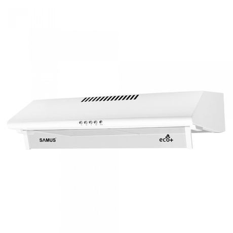 Hota Samus SM61A ECO+, 60 cm, 1 motor, Putere absorbtie 204.1 m³/h, 3 viteze, Filtru metalic, Alb