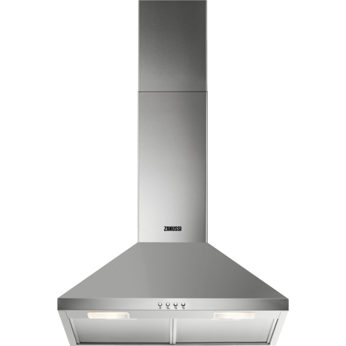 Hota Zanussi ZHC62462XA, Semineu conica, 60 cm, 420 m³/h, 1 motor, 3 viteze, inox