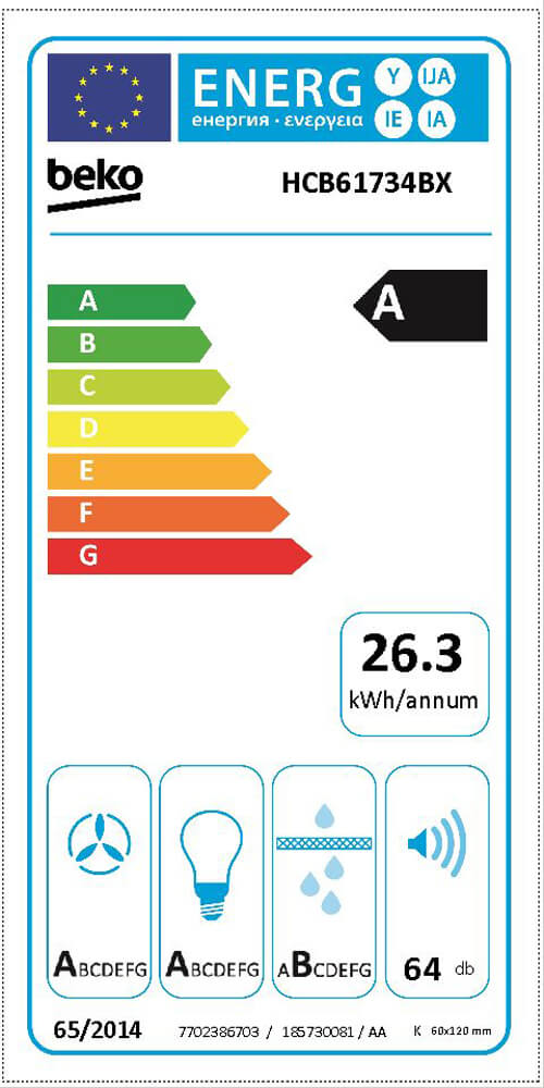 Hota de bucatarie Beko HCB61734BX