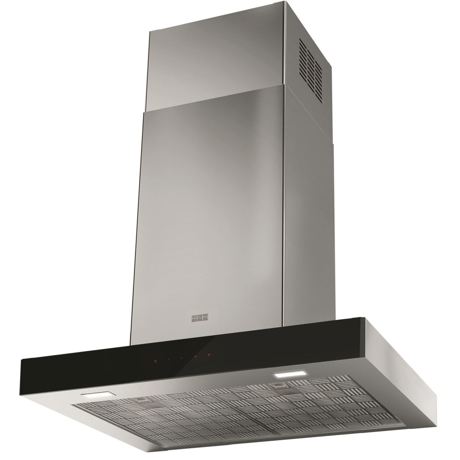 Hota Franke Crystal FCR 625 TC BK/XS NG Semineu dreapta, Intensiv 700 m3/h, 3 viteze+Intensiv, Control electronic Soft Touch, 60 cm, Sticla neagra/Inox, 325.0653.923