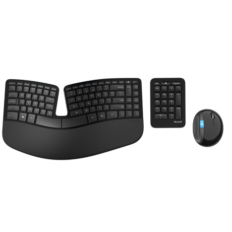 Kit tastatura si mouse Microsoft Sculpt Ergonomic Desktop USB, negru