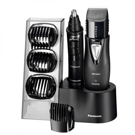 Set tuns ingrijire corporala Panasonic ER-GY10CM504, Lavabil, Acumulator, Accesorii: pentru par, mustata, par de pe corp, zona axilara/inghinala, Negru