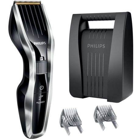 Aparat de tuns Philips HC3424/80, 13 Trepte, Acumulator, Negru/Albastru