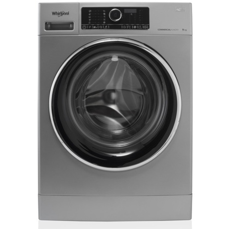 Masina de spalat rufe semi-profesionala Whirlpool AWG 912 S/PRO, 9 kg, 1200 rpm, 6th Sense, Dozare detergent, Display, SoftMove, Argintiu