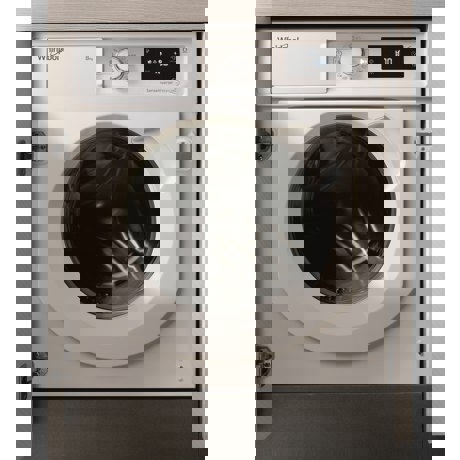 Masina de spalat rufe incorporabila Whirlpool BIWMWG81484EEU, 6th Sense, 8 kg, 1400 rpm, Inverter, Display digital, Alb