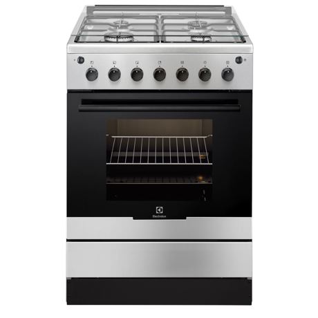 Aragaz Electrolux EKG61182OX, Gaz, 4 Arzatoare, Grill, Aprindere Electrica, 60x60 cm, Inox