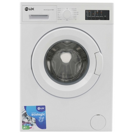 Masina de spalat rufe LDK Higeea EL71SBWN WHITE A++, 7 kg, 1000 rpm, Eco-Logic, 15 programe, Functie antialergica, Clasa D, Alb, ART9461