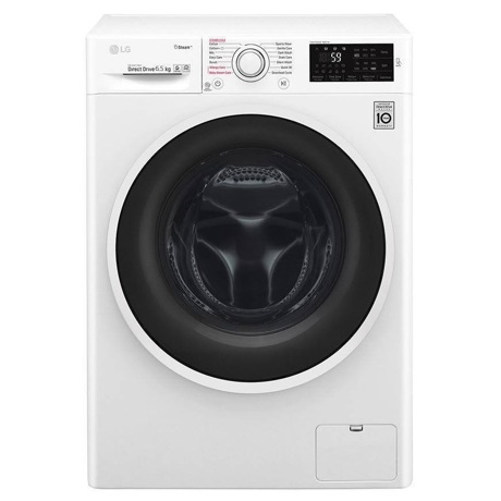 Masina de spalat rufe LG F0J6WY1W, Steam, 6.5 kg, 1000 rpm, Direct Drive, Slim, Alb