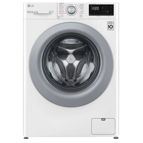 Masina de spalat rufe LG AI DD F2WN2S7S4E, 7 kg, 1200 RPM, 14 programe, Display LED, Aburi, Motor Inverter Direct Drive™, Slim, Alb