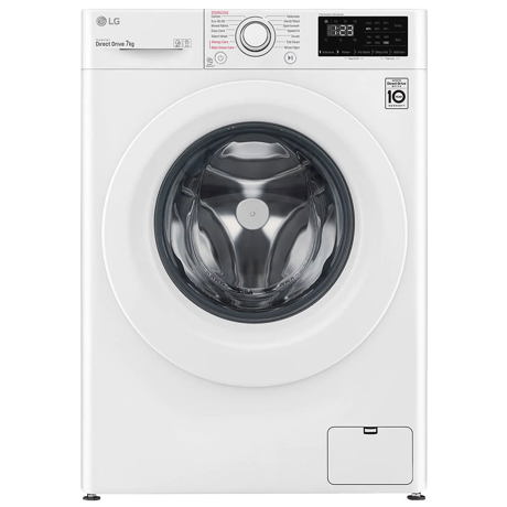 Masina de spalat rufe LG F2WV3S7S3E, 7 kg, 1200 rpm, Adaugare articole, Abur, Blocare acces copii, Slim, Alb