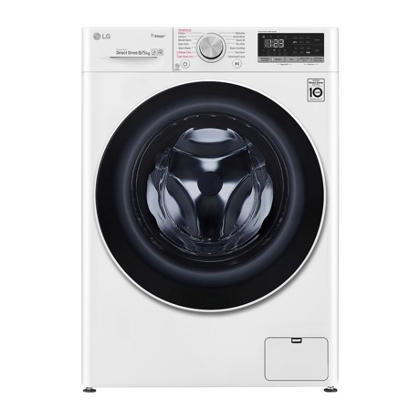 Masina de spalat rufe cu uscator LG F4DN408S0, 8 kg/5 kg, 1400 RPM, 14 programe, SpaSteam™, Wi-fi, Display LED, Inverter Direct Drive™, Alb