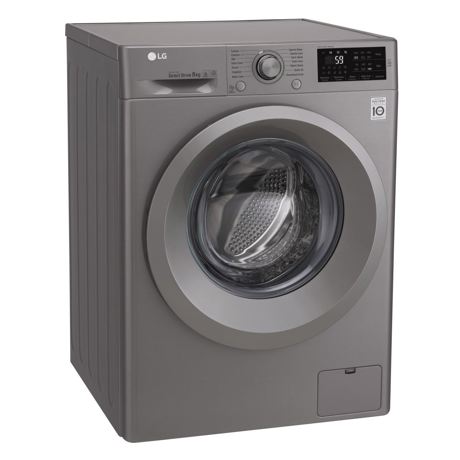 Masina de spalat rufe LG Titan F4J5TN7S, 8 kg, 1400 RPM, Direct Drive, Argintiu