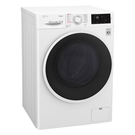 Masina de spalat rufe LG F4J6TY0W, 8 kg, 1400 RPM, Direct Drive, SpaSteam, Alb