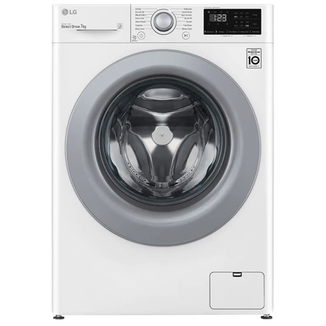 Masina de spalat rufe LG AI DD F4WN207N4E, 7 kg, 1400 RPM, 14 programe, Display, Adăugare articole, Motor Inverter Direct Drive™, Alb