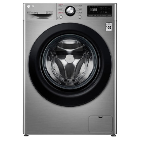 Masina de spalat rufe LG AI DD F4WV308S6TE, 8 kg, 1400 RPM, 14 programe, Display LED, Aburi, Motor Inverter Direct Drive™, Argintiu