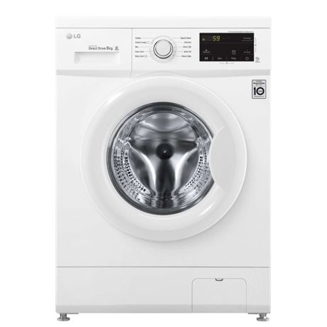 Masina de spalat rufe LG FH2J3TDN0, 8 kg, 1200 RPM, Motor Inverter Direct Drive, Display LED, Alb