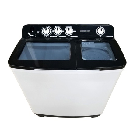 Masina de spalat rufe semiautomata Heinner HSWM-104BK, 10 Kg, 4.6 Kg, Alb/Negru