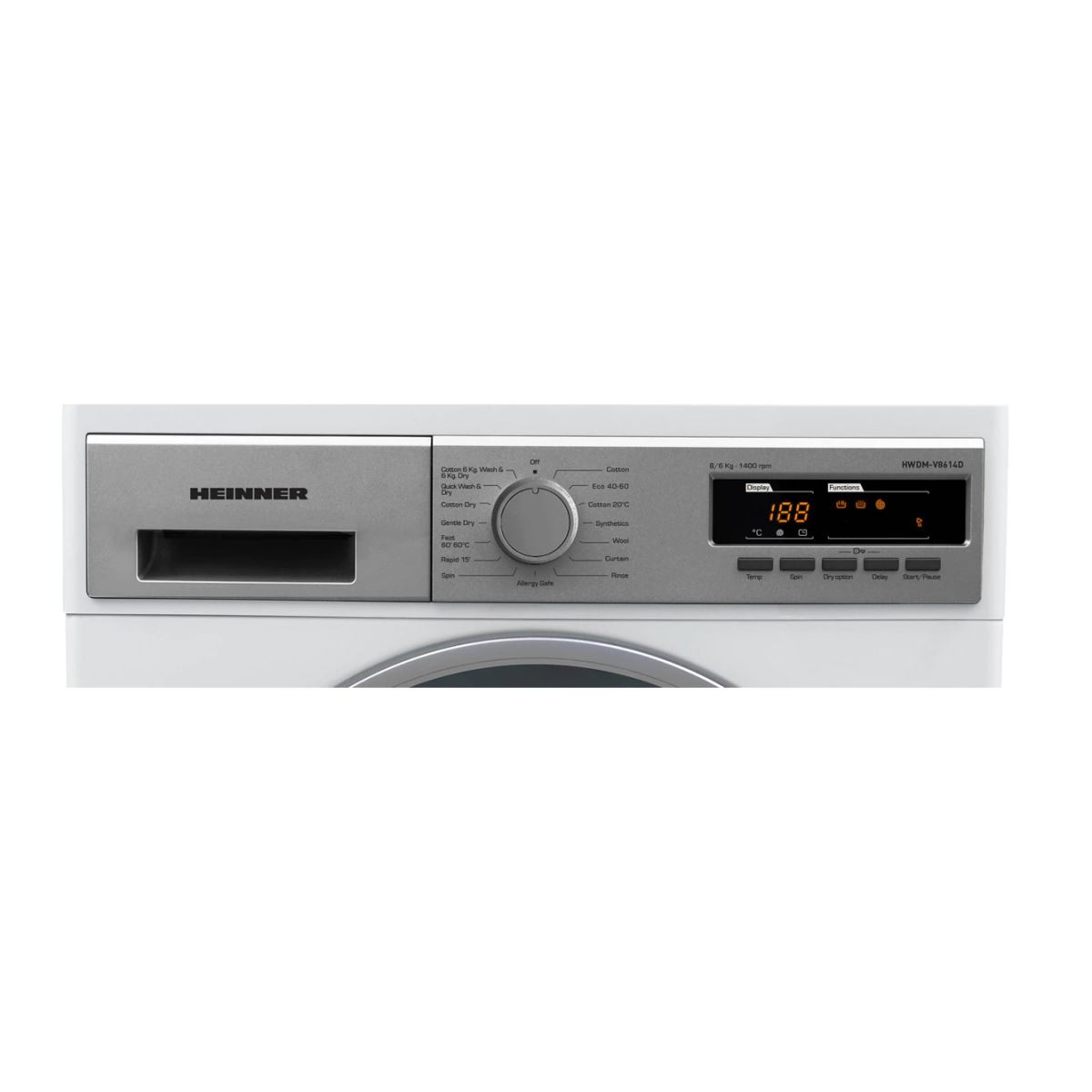 Masina de spalat rufe cu uscator Heinner HWDM-V8614D clasa D