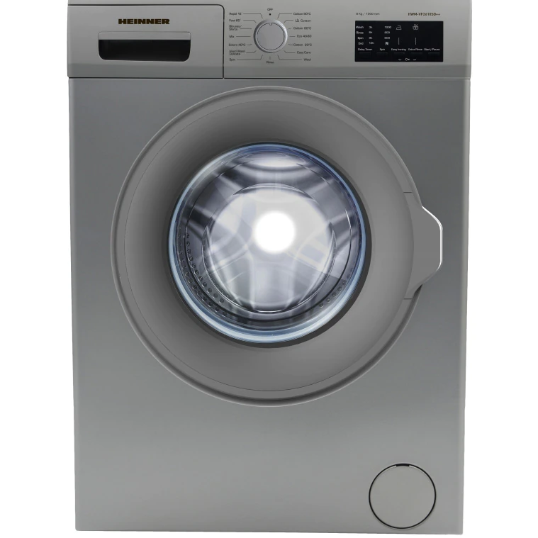Masina de spalat rufe Heinner HWM-VF2610SD++, 6 Kg, 1000 RPM, Sistem Eco Logic, 60 cm, Argintiu