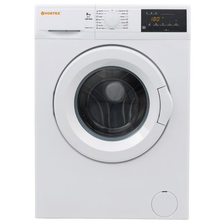 Masina de spalat rufe Vortex VMA812D01V, 8 kg, 1200 rpm, Display, 15 programe, Control electronic, Alb