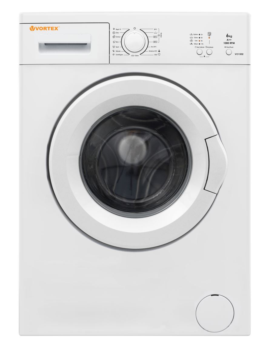 Masina de spalat rufe Vortex VO1502, 6 kg, 1000 RPM, Blocare siguranta copii, Alb