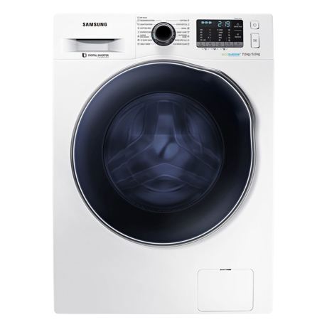 Masina de spalat rufe cu uscator Samsung Crystal Blue Eco Bubble WD70J5410AW/LE, 7 kg/5 kg, 1400 rpm, Alb