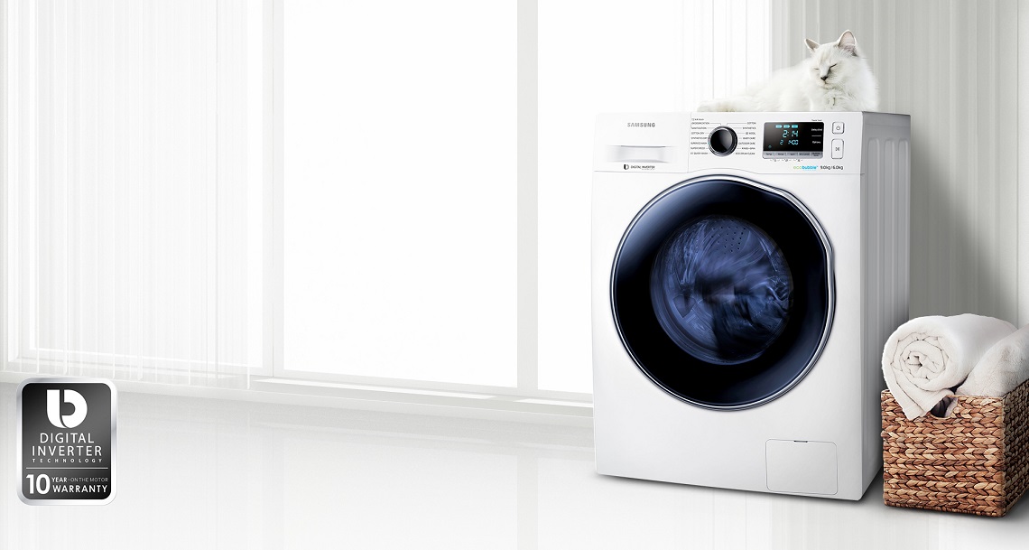 SAMSUNG Washing Machine 8 Kg 14 Programs 1400RPM A+++ - White