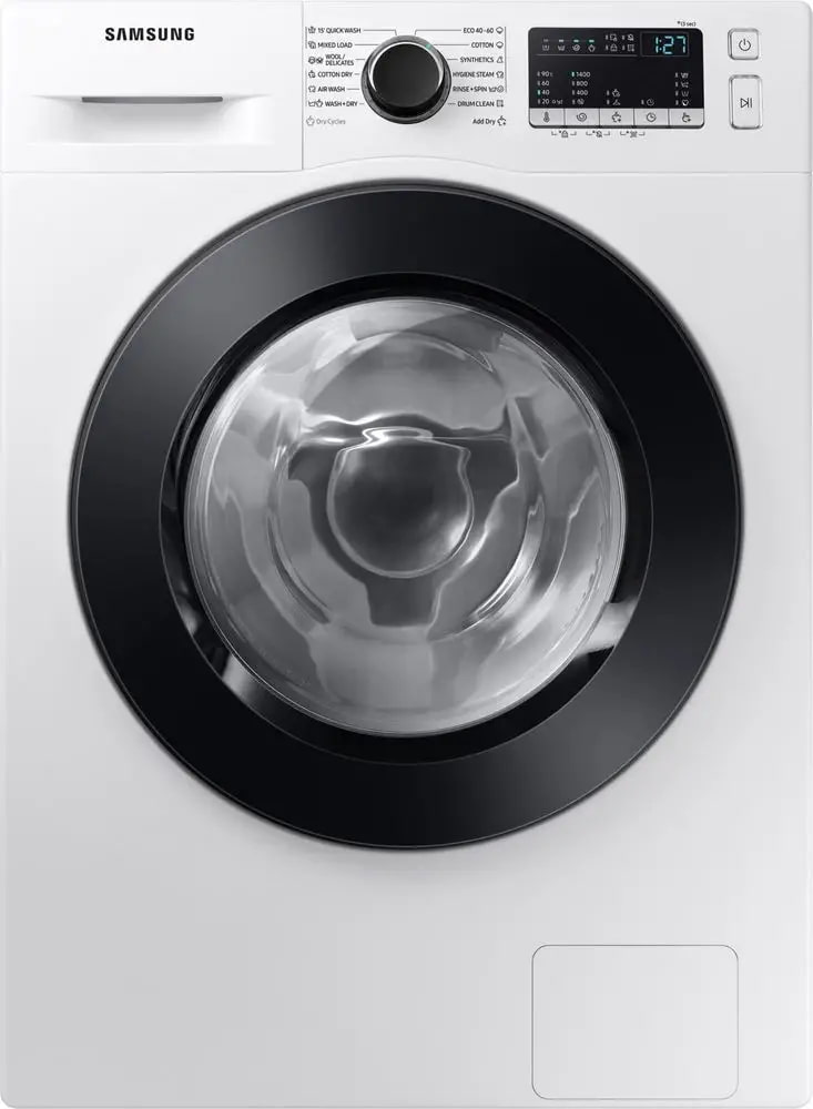 Masina de spalat rufe cu uscator Samsung WD80T4046CE, 8 kg/5 kg, 1400 rpm, Hygiene Steam, Display LED, Motor Digital Inverter, Alb