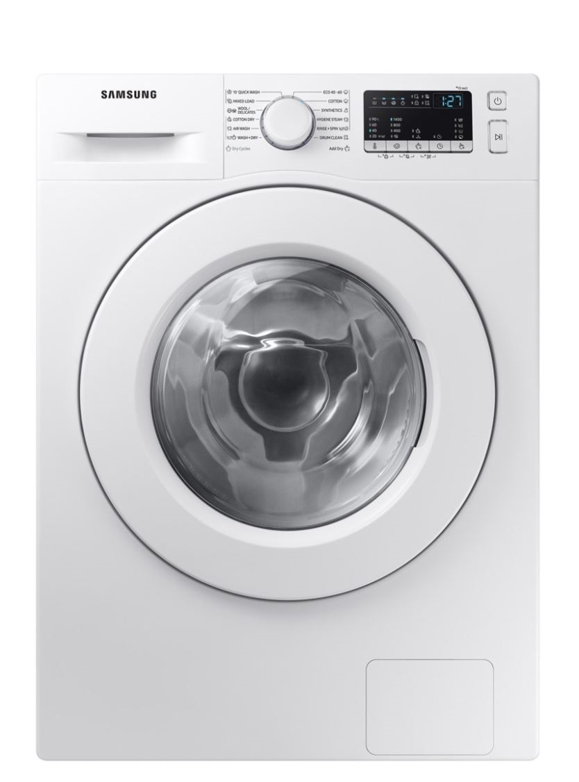 Masina de spalat rufe cu uscator Samsung WD80T4046EE, 8 kg/5 kg, 1400 rpm, Hygiene Steam, Display LED, Motor Digital Inverter, Alb