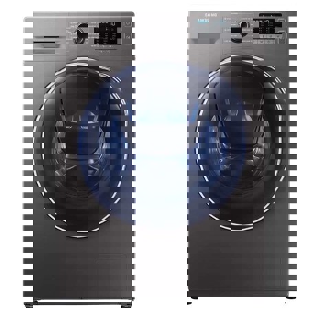 Masina de spalat rufe cu uscator Samsung WD8NK52E0ZX, 8 kg/5 kg, 1200 rpm, Hygiene Steam, AI Control, Display, Tehnologie VRT, Motor Digital Inverter, Slim 45/50 cm, Inox