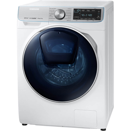 Mașină de spălat rufe cu uscător Samsung QuickDrive™ WD90N740NOA, 9 kg/5kg, 1400 rpm, Display LED, AddWash, Eco Bubble, Child Lock, Motor Inverter, Alb