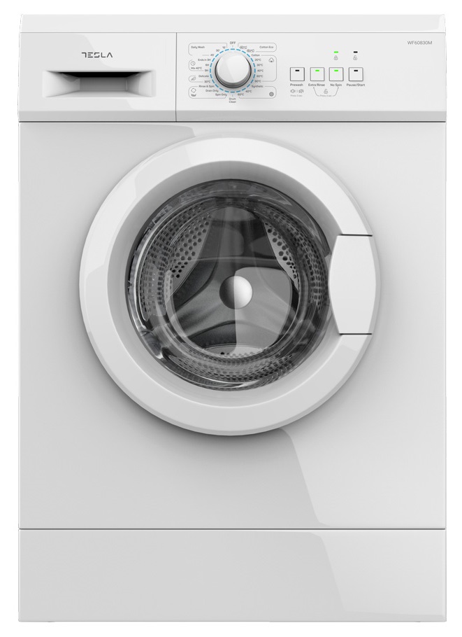 Masina de spalat rufe Tesla WF60830M, 6.5 kg, 800 rpm, 23 programe, Sistem siguranță copii, Slim, Alb