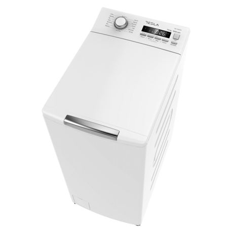 Masina de spalat rufe cu incarcare verticala Tesla WL71291M, clasa C, 7.5 kg, 1200 rpm, 16 programe, Sistem siguranta copii, Memorare, Alb