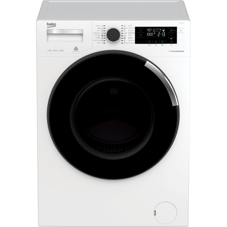 Masina de spalat rufe Beko WTV8744XD, 8 kg, 1400 rpm, 16 programe, Dozare automata detergent, Motor ProSmart™ Inverter , Display, Alb