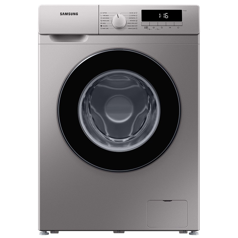 Masina de spalat rufe Samsung WW70T302MBS, 7 kg, 1200 rpm, Display LED, Motor Digital Inverter, Blocare acces copii, Slim, Argintiu