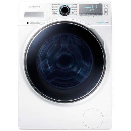 Masina de spalat rufe Samsung Crystal Blue WW80H7410EW, 8 kg, 1400 RPM, Inverter, Alb