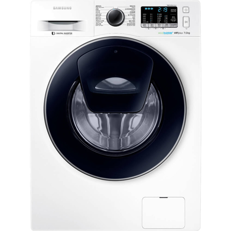 Mașină de spalat rufe Samsung WW80K5210VW, 8 kg, 1200 rpm, Display LED, AddWash, Eco Bubble, Funcție „Child Lock”, Latime 60 cm, Slim, Motor Digital Inverter, Alb