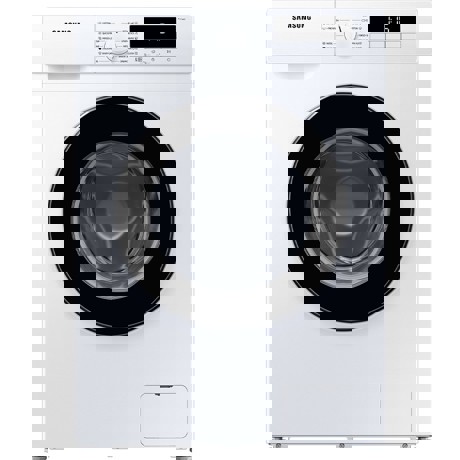 Masina de spalat rufe Samsung WW80T304MBW, 8 kg, 1400 rpm, Display LED, Motor Digital Inverter, Blocare acces copii, Slim, Alb
