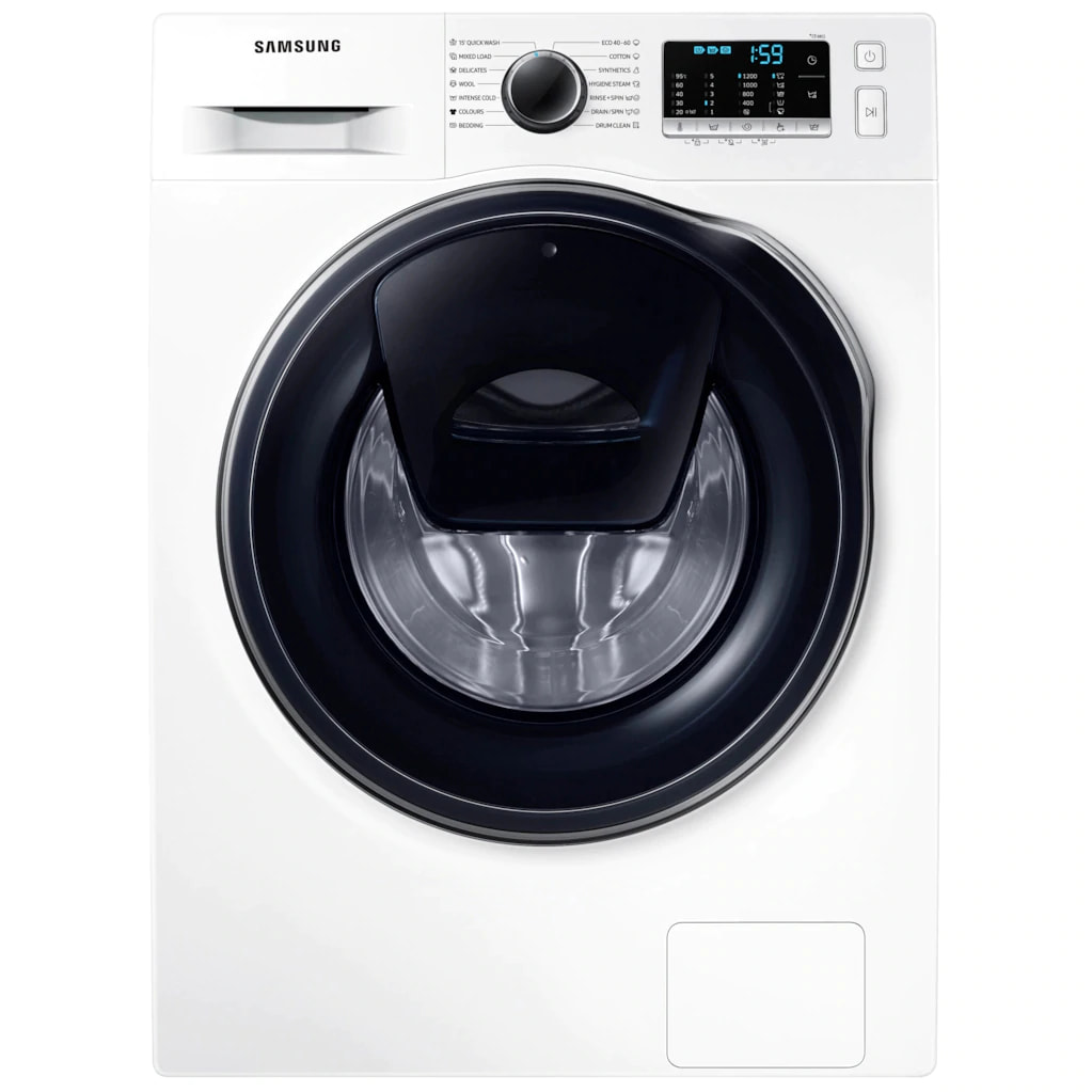 Masina de spalat rufe Samsung WW8NK52E0VW, 8 kg, 1200 rpm, Display LED, AddWash, Eco Bubble, Functie „Child Lock”, Slim, Motor Inverter, Alb